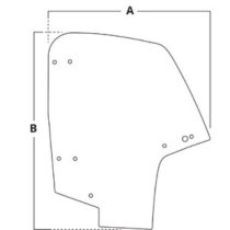 LH Glass Door Fits John Deere Fits Gator Models