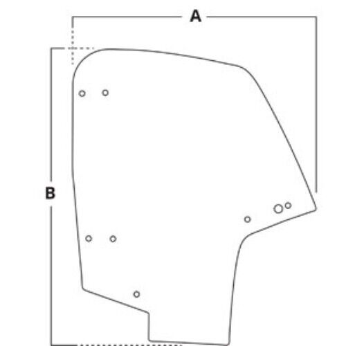 LH Glass Door Fits John Deere Fits Gator Models