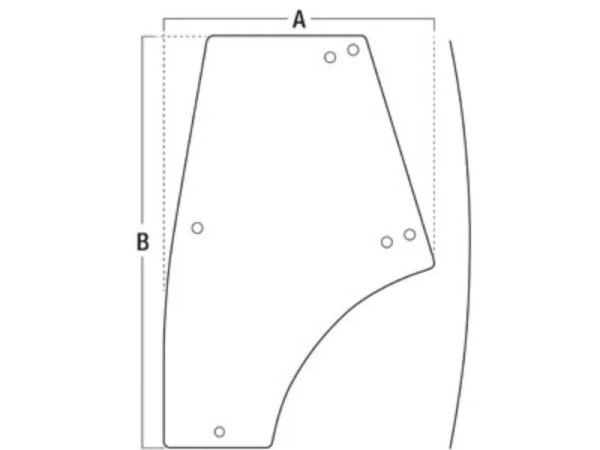 A-CE18612 Glass, Door (LH); Tinted