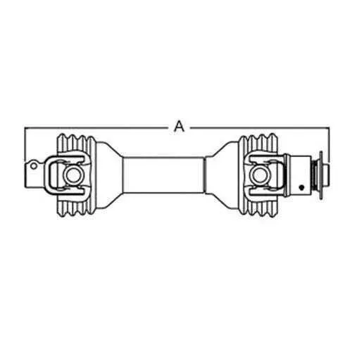 Complete PTO Driveline with Overrunning Clutch 1 3/8" 6 fits Kuhn fits Vermeer