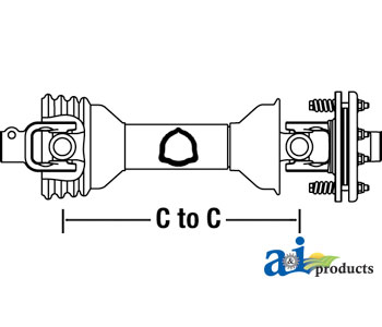 Rotary Cutter Wing Shaft PTO DriveLine for John Deere 1517 1518 AW29542 Clutch